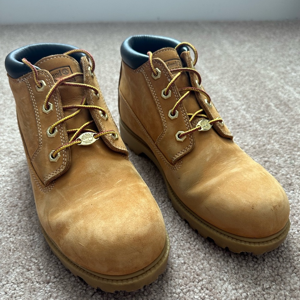 Timberland Wheat Tan Nubuck Leather Ankle Boots